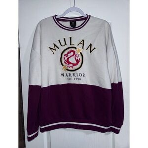 Disney Mulan Warrior Men's Sweater - White and Purple